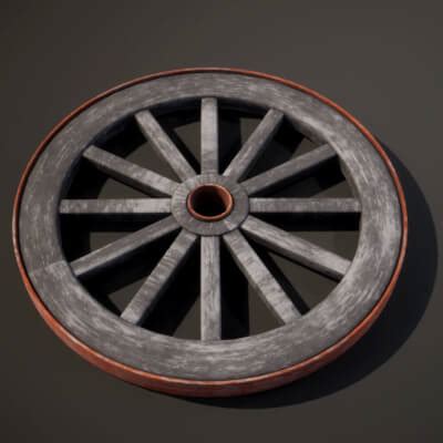 Cart Wheel A - Free 3D Model by chhatrashal