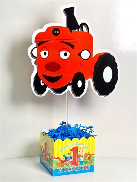 Tec the Tractor Babyfirsttv Birthday Personalized Table Centerpiece - Etsy