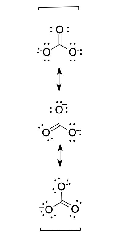 Regarding the carbonate ion, CO32-, which of the following statements is false? a. it has ...