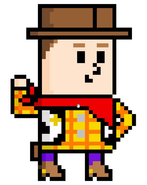 Pixel art Woody | Dessin Facile, Modèle Difficile, Personnages, TV & BD