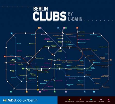 Berlin nightlife map - Map of berlin nightlife (Germany)