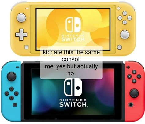 Switch and switch lite - Meme by GlaceonGuy :) Memedroid