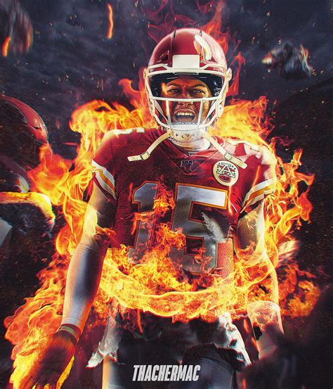 Patrick Mahomes NFL "On Fire" on Behance | Chiefs wallpaper, Nfl ...