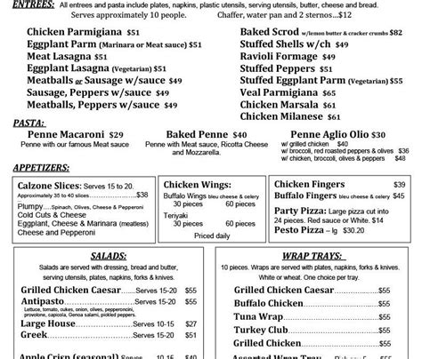 EP Catering Menu PDF1024_1 | Uncle Tony's Pizza & Pasta | Family Style Restaurants