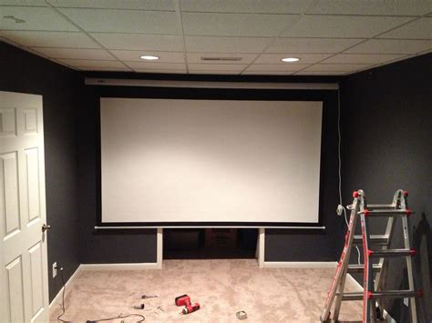 Mounting the projector screen - favi hd 120 inch electric screen | Home cinema room, Home ...