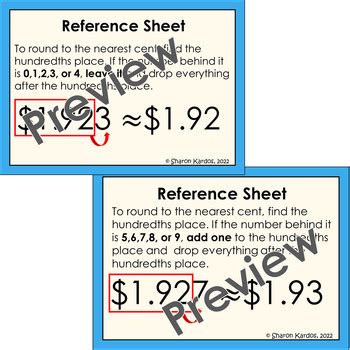 Rounding to the Nearest Cent Digital Task Cards and Mystery Picture