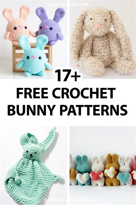 17 Adorable (and Free!) Crochet Bunny Patterns - Sarah Maker