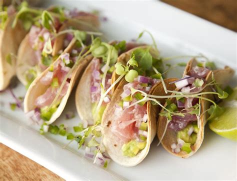 Yellowfin Tuna Ceviche Tacos