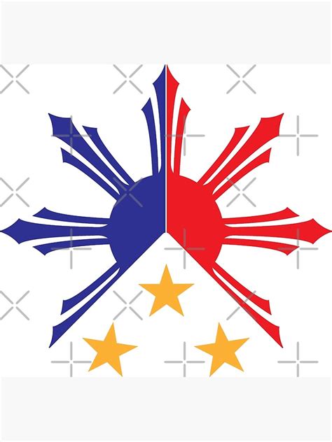 Philippines Filipino Map Sun And Stars Flag By Aireal Apparel ...