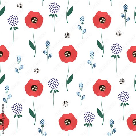 🔥 Free download Floral pattern on white background Cute spring flowers seamless [1000x1000] for ...