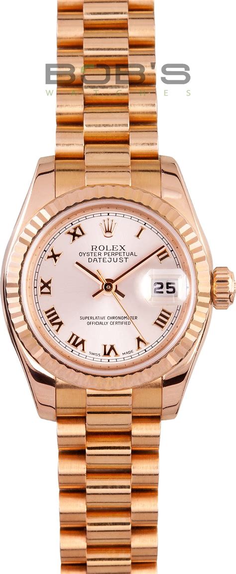 Ladies Rolex Presidential Rose Gold - Save up to 50% on Authentic Rolex at Bobs