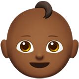 👶🏾 Baby Emoji with Medium-Dark Skin Tone Meaning and Pictures