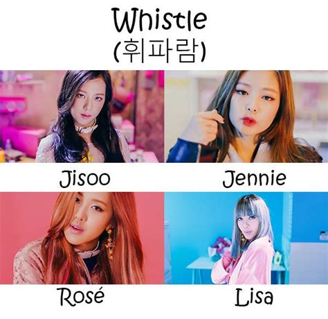 BLACKPINK Whistle Who’s Who | KpopInfo114 | Youtube blackpink, Black pink kpop, Blackpink