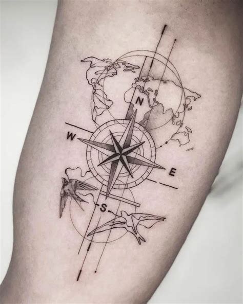 52 Beautiful Compass Tattoos with Meaning