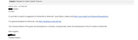My recent experience with Mojang Support. : r/Minecraft