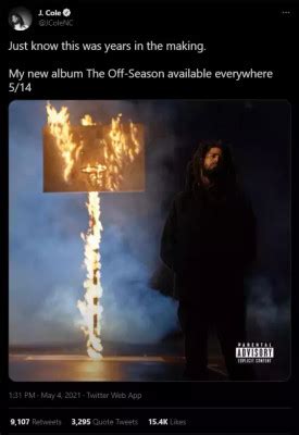 J. Cole announces new album The Off-Season is available everywhere 5/14 ...