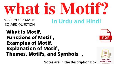 Examples Of Motif In Literature