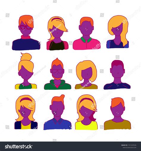 Set Avatar Design Cartoon Style Stock Vector (Royalty Free) 1721337676 | Shutterstock