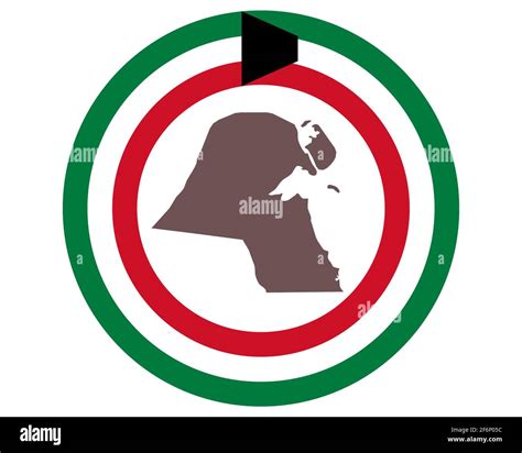 Map of Kuwait on background with flag Stock Photo - Alamy