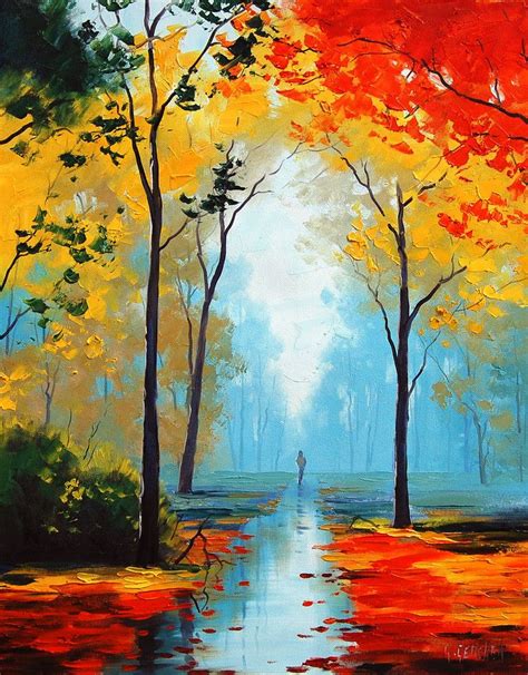 Landscape by Graham Gercken | Nature art painting, Nature paintings, Autumn painting