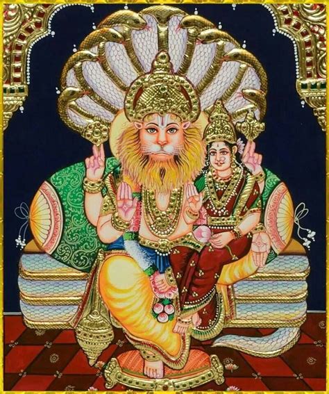 Ugra Narasimha Folk Art Painting Indian Folk Art