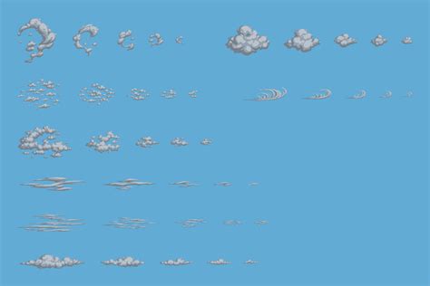 Free Clouds Pixel Art Asset Pack Download - CraftPix.net