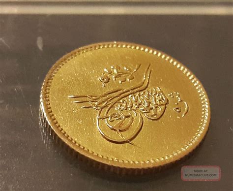 1255 Ah Cairo Egypt Gold Coin 100 Qirsh Abdul Majid Vf