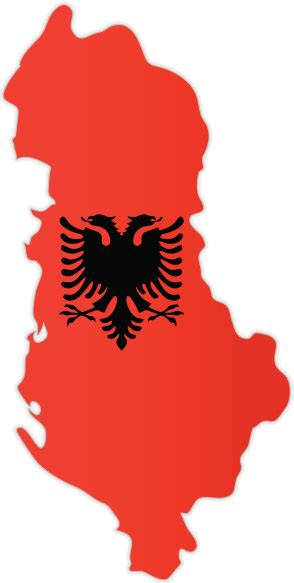 Albania Map With Flag Stock Illustration - Download Image Now - iStock