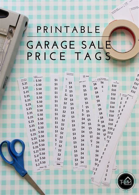 Printable Garage Sale Price List Pdf