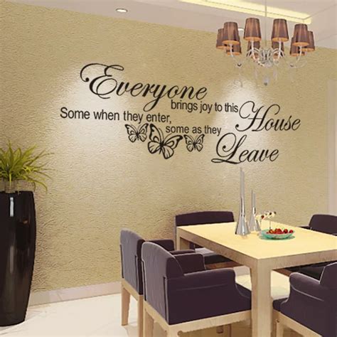 Wall Stickers Butterflies Wall Art Quotes Decorative Vinyl Words Stickers Home Decor Kids ...