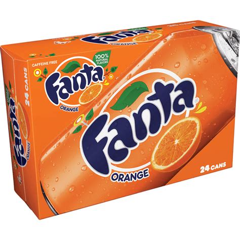 Fanta Orange Soda Cans, 12 fl oz, 24 Pack | Fruit Flavors | Carlie C's