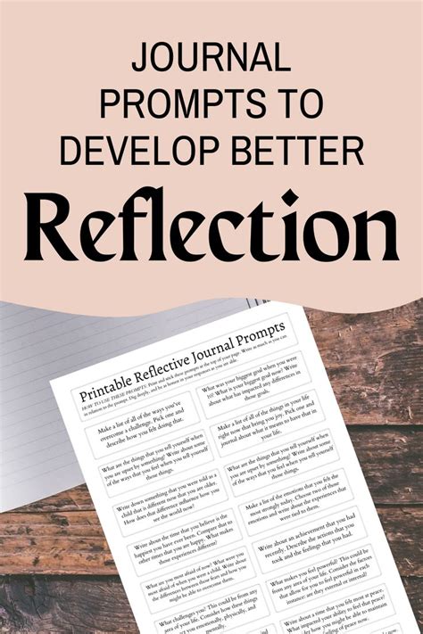 Journal Prompts to Develop Better Reflection | Journal prompts, Reflective journal, Prompts