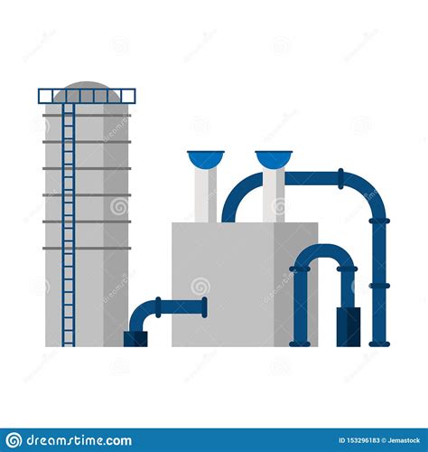 Oil Refinery Gas Factory Cartoon | CartoonDealer.com #153296183