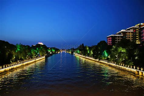 Jiangsu yangzhou grand canal night view photo image_picture free ...