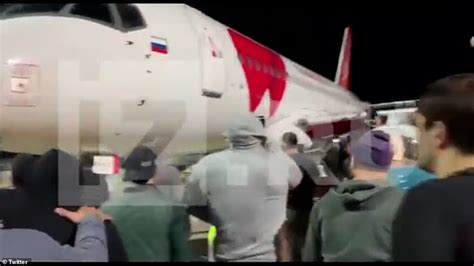 Plane targeted at Dagestan airport struck again by mob after diversion | Daily Mail Online