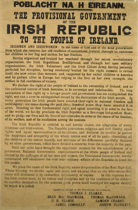 1916 Easter Rising - Proclamation of the Irish Republic - Experience Ireland like a Local