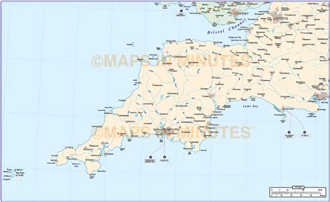 Digital-vector-south-west-england-basic-map-in-illustrator-CS-and-editable-pdf-vector-format