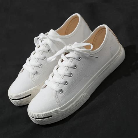 2018 Autumn Sneakers Women White Canvas Shoes Ladies Flat Heel Casual Shoes Woman White Sneakers ...