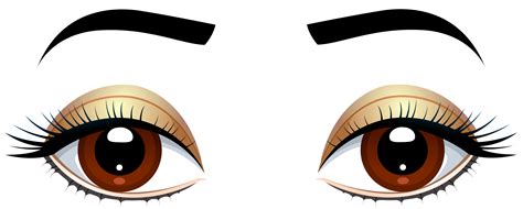 Brown Eyes with Eyebrows PNG Clip Art - Best WEB Clipart