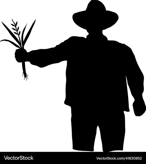 Farmer silhouette icon design template isolated Vector Image