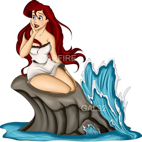 Ariel on Rock by starfiregal92 on DeviantArt