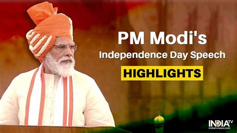 PM Narendra Modi speech Independence Day Red Fort Modi address – India TV