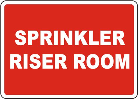 Sprinkler Riser Room Sign - Claim Your 10% Discount