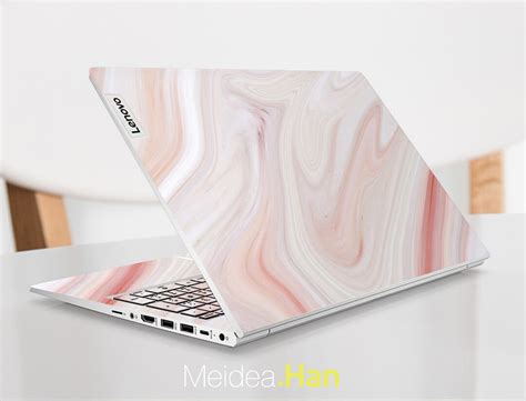 Lenovo Laptop Skins Ideapad 3 Personalized Gift Pink Simple Lines ...