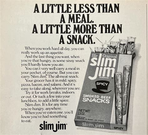 Slim Jim ad, Penthouse, 1977 : vintageads