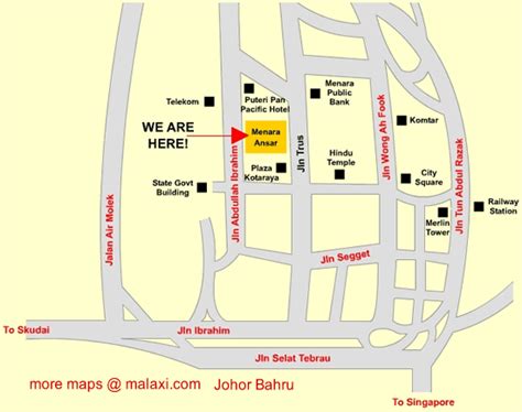 Johor Bahru map peta in Malaysia