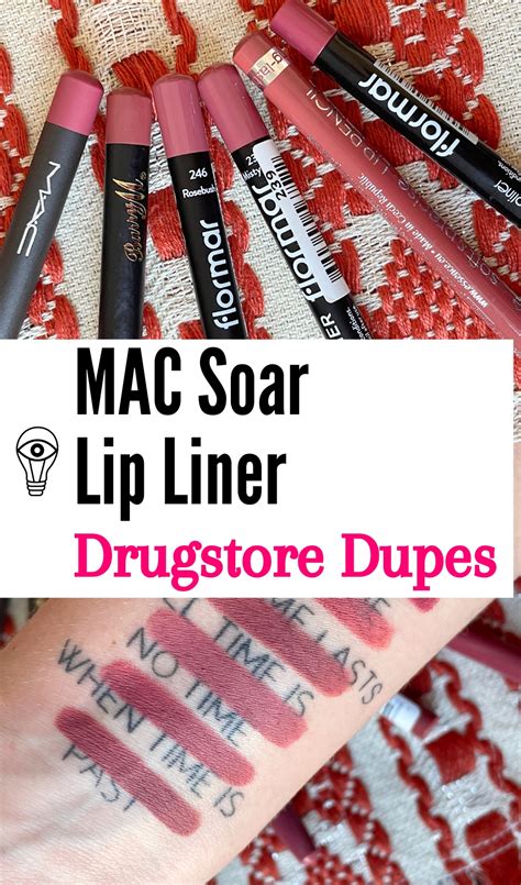 5 New Drugstore Dupes for MAC Soar Lip Liner + Swatches