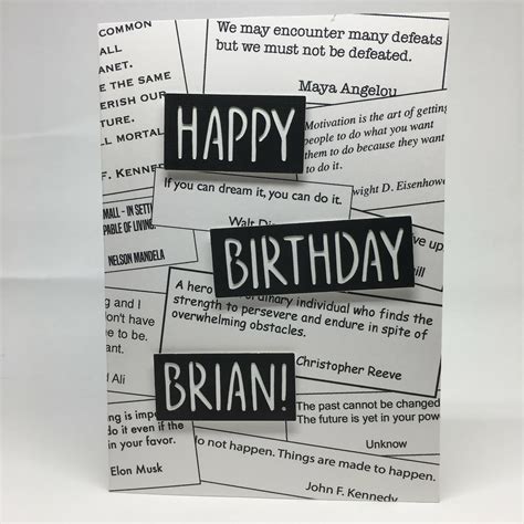 Inspirational Quotes Birthday Card