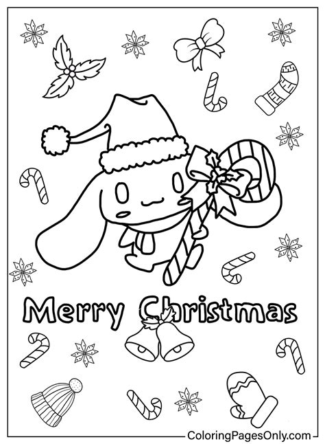 Merry Christmas Cinnamoroll Coloring Pages - Free Printable Coloring Pages