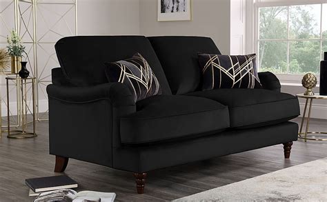 Charleston Black Velvet 2 Seater Sofa Only £649.99 | Furniture & Choice